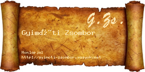 Gyimóti Zsombor névjegykártya